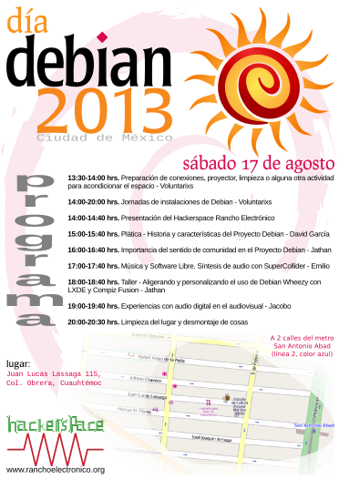 Debian Day 2013 Mexico City program
